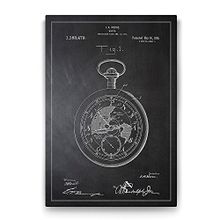 Tabloshop Köstekli Saat Patenti 80x125 cm Tablo