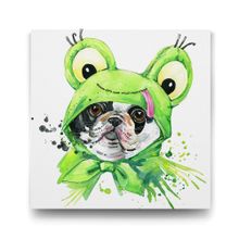 Tabloshop Kostümlü French Bulldog 40x40 cm Tablo