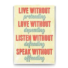 Tabloshop Live Love Listen 40x60 cm Tablo