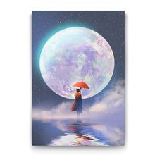 Tabloshop Muhteşem Ay Ve Kadın 100x140 cm Tablo