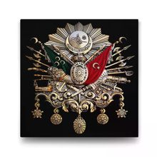 Tabloshop Osmanlı Devlet Arması Tuğra 40x40 cm Tablo