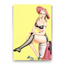 Tabloshop Pin Up Girl Jartiyer 60x90 cm Tablo
