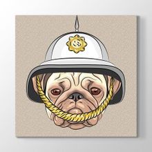 Tabloshop Şerif Bulldog 60x60cm Tablosu