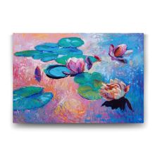 Tabloshop Suluboya Nilüfer Çiçeği 100x70 cm Tablo