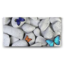 Tabloshop Taşlar ve Renkli Kelebekler 140x70 cm Tablo