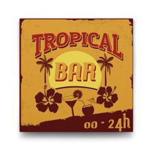 Tabloshop Tropical Bar 70x70 cm Tablo