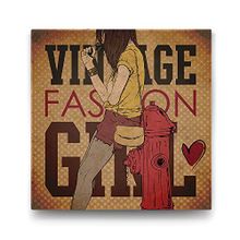 Tabloshop Vintage Fashion Girl 90x90 cm Tablo