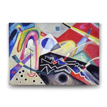 Tabloshop Wassily Kandinsky White Zig Zags 125x80 cm Tablo