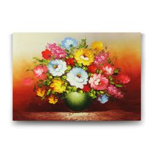 Tabloshop Yağlıboya Vazodaki Çiçekler 45x30 cm Tablo