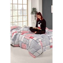 Tabu Home 160x220 cm Patchwork Antrasit Gri Tek Kişilik Nevresim Takımı