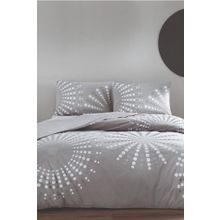 Taç 3464 V01 Gri Ranforce Moon Çift Kişilik Nevresim Takımı