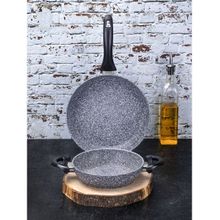 Taç 3539 Gri 2'li 20-26cm Ultra Granit Tava Seti