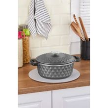 Taç Bella TAC-3854 24 cm Gri Döküm Kapak Derin Tencere
