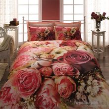 Taç Bouquet Pembe Çift Kişilik Nevresim Takımı