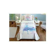 Taç Disney Frozen 2 Elsa Queen 120x200 cm Lisanslı Tek Kişilik Pike Takımı