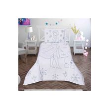 Taç Disney Frozen Snow Flower Lisanslı Jakar Yatak Örtüsü