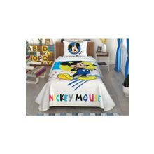 Taç Disney Mickey Colour %100 Pamuk Lisanslı 100x200 cm Tek Kişilik Pike Takımı