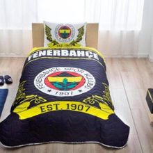 Taç Fenerbahçe Logo Tek Kişilik Yatak Örtüsü Takımı