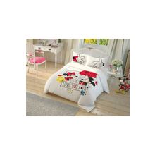 Taç Lisanslı Çek Canlandır Minnie ve Mickey Çift Kişilik Nevresim Takımı