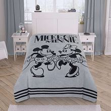 Taç Lisanslı Pamuk Mickey&Minnie Dancıng Çok Renkli Çift Kişilik Battaniye