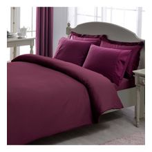 Taç Premium Basic Stripe Mürdüm Çift Kişilik Nevresim Takımı