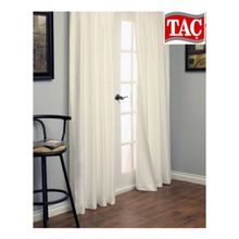 Taç Saten Güneşlik Düz Dikiş Kırık Beyaz 400x200 cm Fon Perde