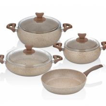 Taç TAC-3821 Master Cook Tombik Cappuccino 7 Parça Tencere Seti