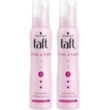 Taft Curl Flex Ekstra Güçlü No:3 2x150 ml Saç Şekillendirici Köpük