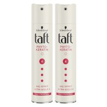 Taft Phyto Keratin Ultra Güçlü No:4 2x250 ml Saç Spreyi