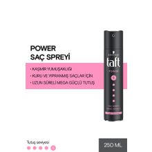 Taft Power Kaşmir 250 ml Mega Güçlü Tutuş 5 Saç Spreyi