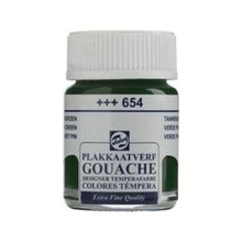 Talens 16ml 654 Firgreen Cam Şişe Guaj Boya