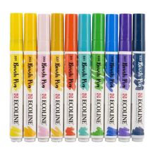 Talens Ecoline Brush Pen 10 Renk Illustration Fırça Uçlu Çizim Kalemi Seti