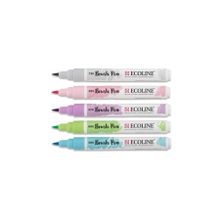 Talens Ecoline Brush Pen 5 Renk Pastel Fırça Uçlu Çizim Kalemi Seti