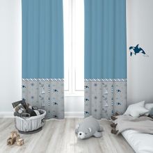 Talia Home TLA-016 2 Kanat Mavi 140x260 cm Çocuk Odası Perde