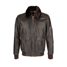 Tamer Tanca 993 B-25 Kızıl Eskitme Erkek Deri Mont