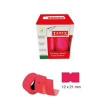 Tanex 21x12 cm 800'lü 6'lı Pembe Renk Rulo Fiyat Etiketi