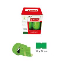 Tanex 21x12 cm Yeşil Renk 800'lü 6'lı Rulo Fiyat Etiketi