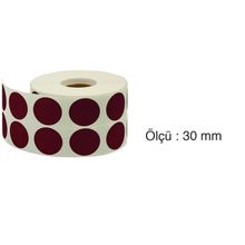 Tanex 30 mm 2000 Adet Mor Nokta Etiket