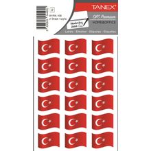 Tanex BYRK-108 28x12 mm 36'lı Paket Türk Bayrağı