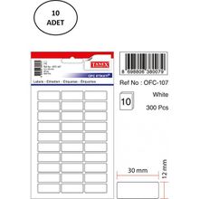 Tanex OFC-107 12x30 mm Turuncu 5 Adet Ofis Etiketi