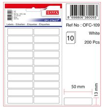 Tanex OFC-109 10'lu Beyaz Ofis Etiketi