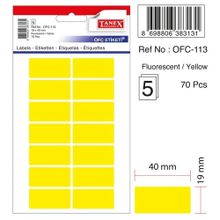 Tanex OFC-113 Flo Sarı 70 Adet Ofis Etiketi