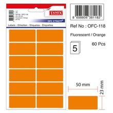 Tanex OFC-118 Flo Turuncu 60 Adet Ofis Etiketi