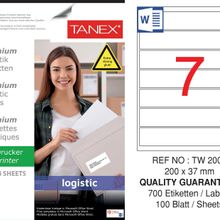Tanex TW-2007 200x37 mm Sevkiyat ve Lojistik Etiketi
