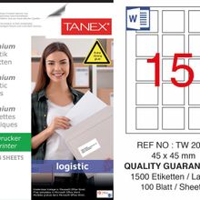 Tanex TW-2015 45x45 mm Sevkiyat ve Lojistik Etiketi