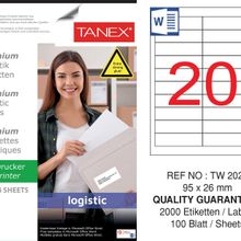 Tanex TW-2020 95x26 mm Sevkiyat ve Lojistik Etiketi