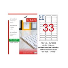Tanex TW-2033 100'lü Paket Laser Etiket