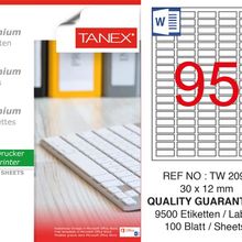 Tanex TW-2095 30x12 mm 100'lü Sökülebilir Etiket