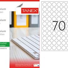 Tanex TW-2125 25 mm 100'lü Sökülebilir Etiket