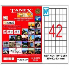 Tanex TW-2154 35x42.64 mm Laser Etiket